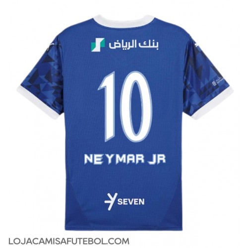 Camisa de Futebol Al-Hilal Neymar Jr #10 Equipamento Principal 2024-25 Manga Curta